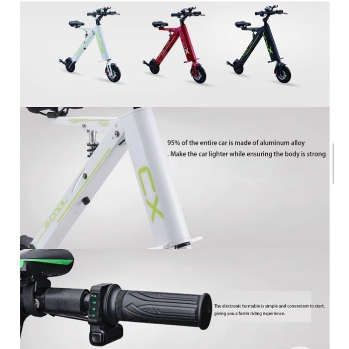 TP Millennium Sepeda Lipat Listrik Roda 2 - Scooter Electric Ergonomis Fleksibel Mudah Dilipat & Dib