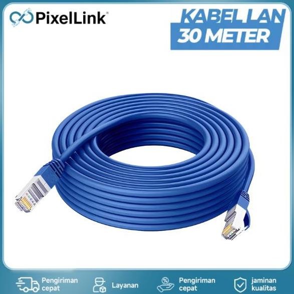 DV30 }} Kabel LAN Outdoor Indoor FTP CAT5 Kabel UTP 30 Meter konektor komputer kabel  lan  untuk  wi