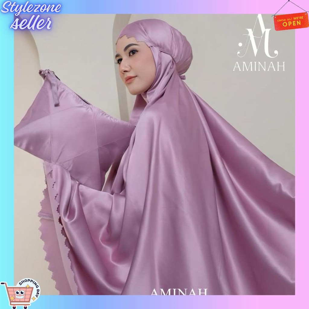 AMINAH - Mukena Dewasa Silky Traveling Daily Aminah Lasercut Best Seller