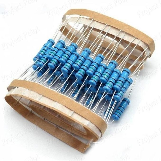 10Pcs Resistor 4.7M Metal Film 4.7 M Mega Ohm 1% 1/4W 0.25W 0.25 4M7 Dip Allshop