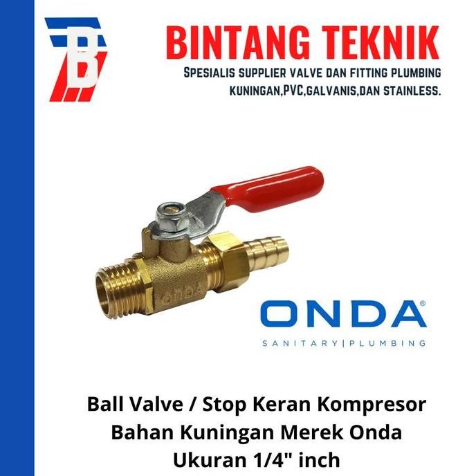 Stop Kran Kompressor Onda 1/4" inch