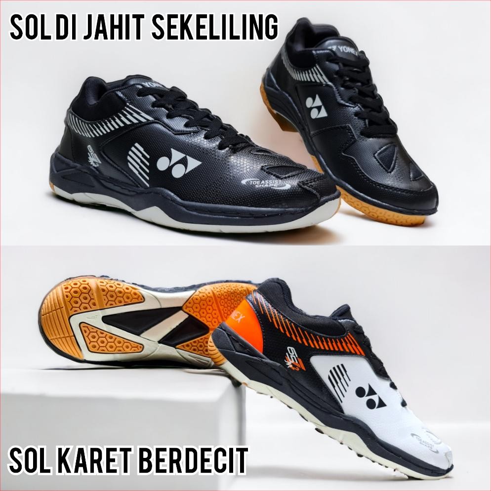SEPATU BADMINTON PRIA WANITA SOL KARET BERDECIT ANTI SLIP / SEPATU OLAH RAGA BULU TANGKIS TENIS MEJA
