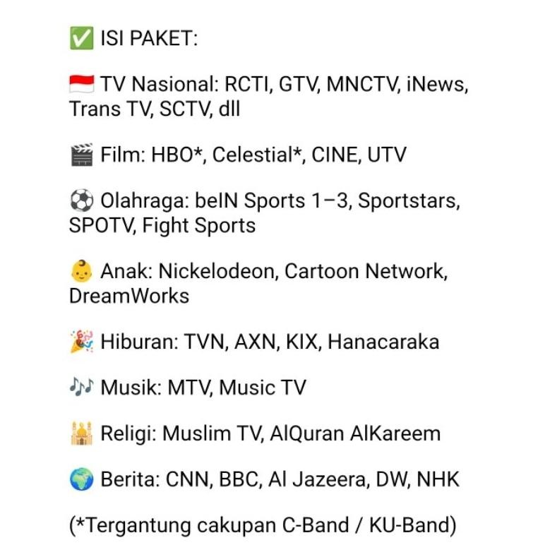 Paket Indovision Kvision - Paket Kvision