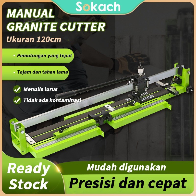 ⚡Cut 120cm⚡Laser Alat Dorong Potong Granit Manual 120 Cm Pemotong Granit Alat  Alat Dorong Potong Gr