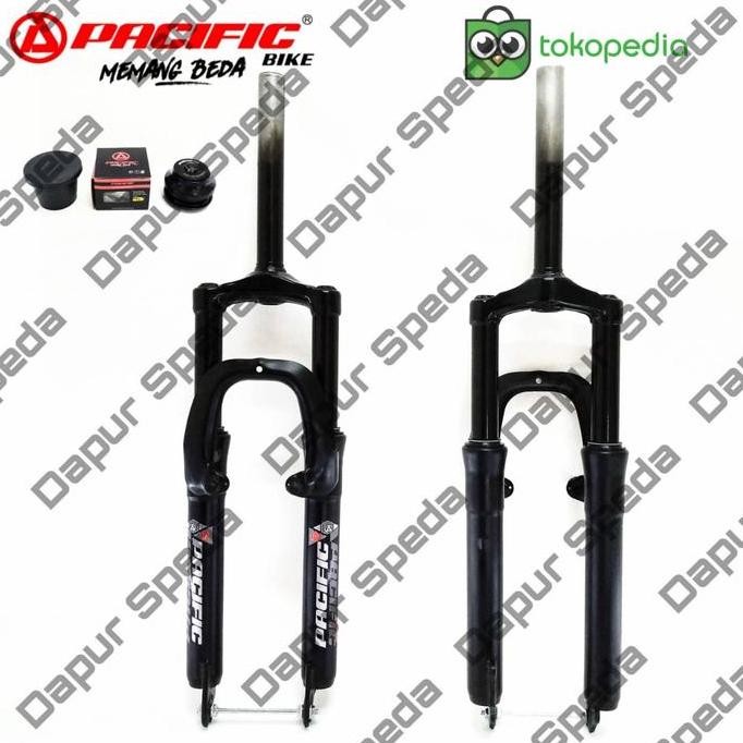 FORK GARPU SEPEDA MTB 26 IN SHOCK BREAKER DEPAN PACIFIC TRAVEL 120 MM ORIGINAL DAN TERPERCAYA