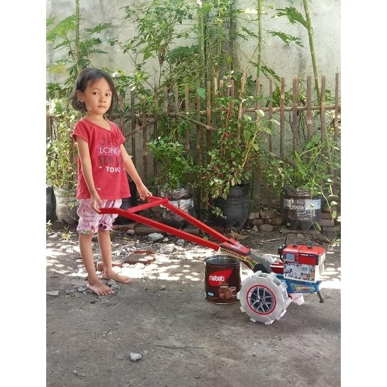 mainan anak miniatur traktor mini bajak sawah