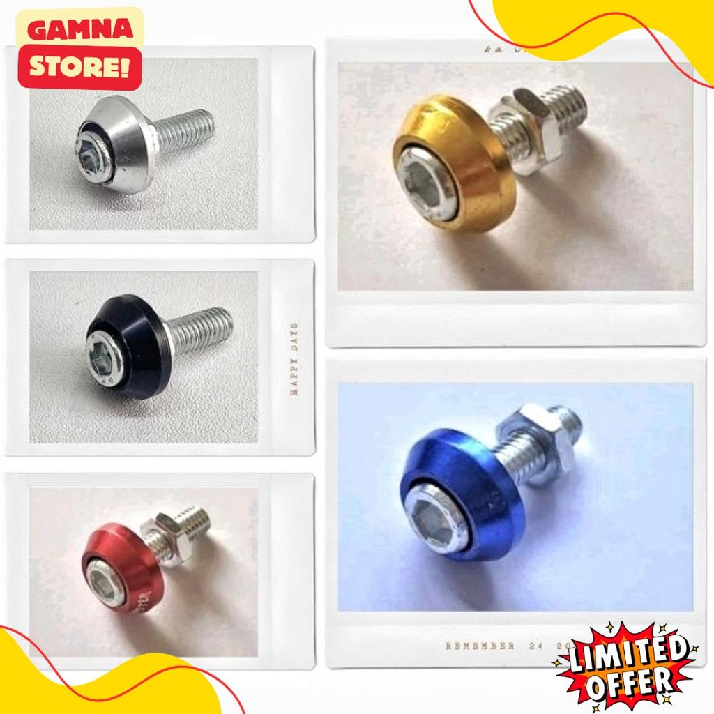 Diskon Kemerdekaan Baut L + Monel Ring Cnc Warna (Baut Plat, Bodi,Visor Dll)