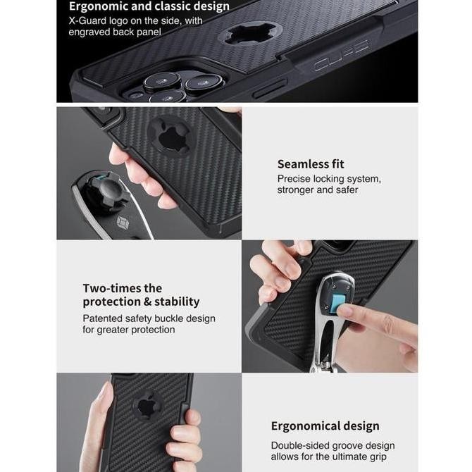 Adaptor Phone Holder X Guard XGuard Carbon Adaptor Iphone 14 Plus 15 New Carbon