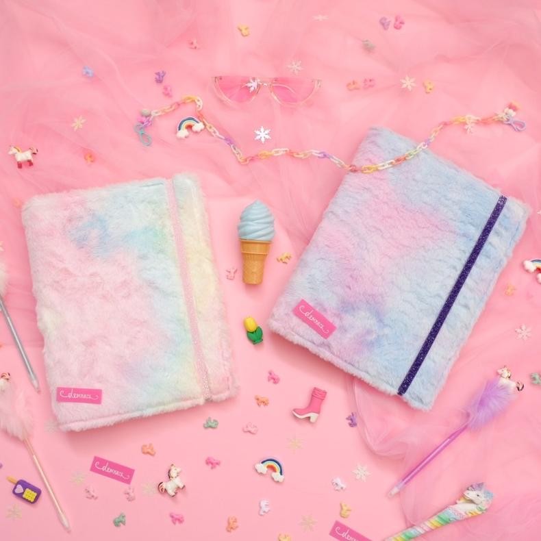 

Binder A5 B5 Bulu Fluffy GRATIS KERTAS & PULPEN. ukuran 20Ring & 26ring. unicorn pastel | Demnacs