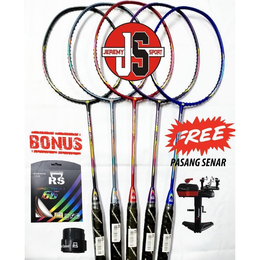 RPS Raket Badminton RS Solitaire Lite II 100 200 300 500 600 Senar Grip
