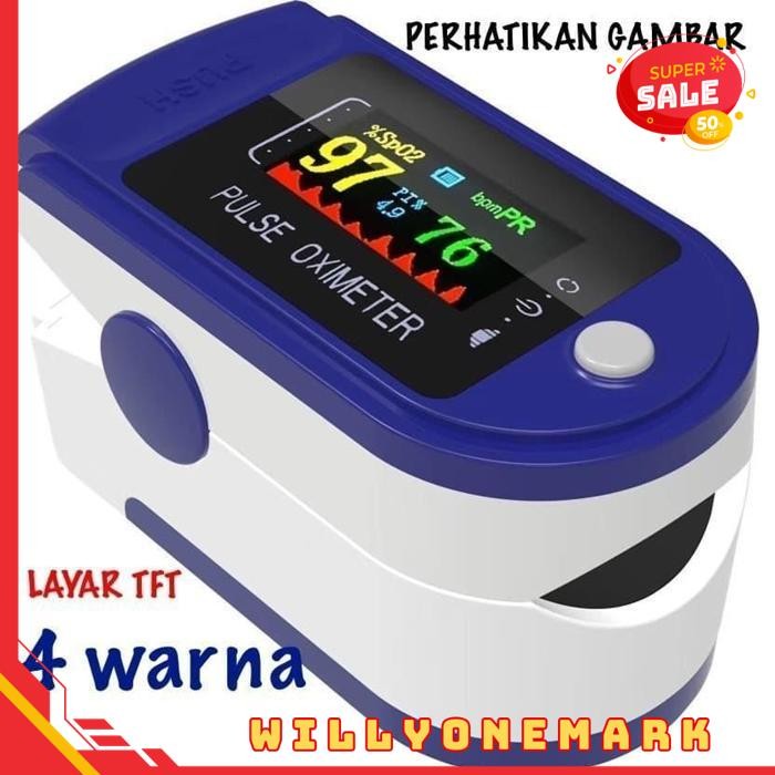 FINGERTIP PULSE OXYMETER FINGERTIP OXIMETER SPO2 LCD FULL COLOUR LK88 KUALITAS TERBAIK