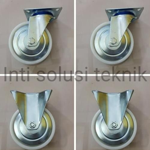 Roda Troli 6 Inch Nilon 1Set 2 2Mati Roda Rak Etalase