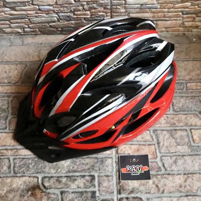 Helm sepeda mtb lipat gunung MERAH universal taffsport polygon pasific