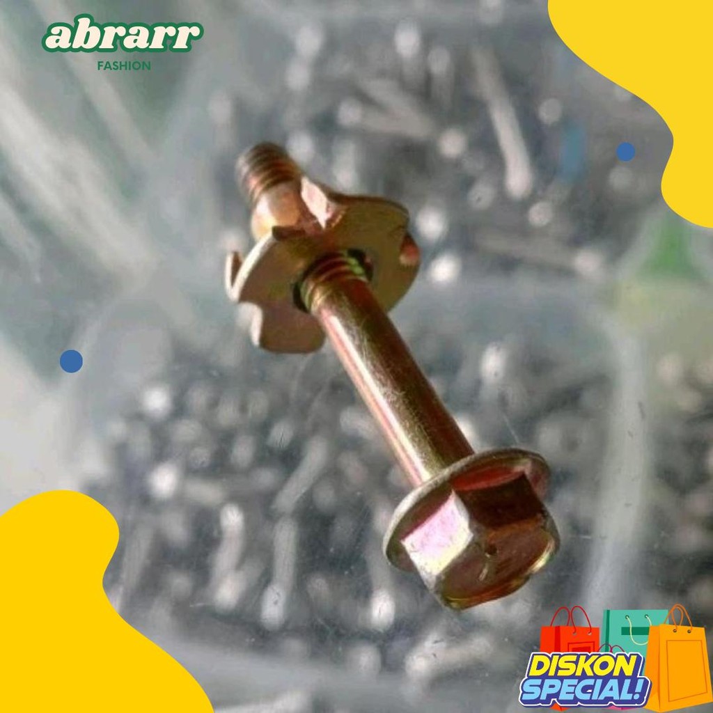 Diskon Kemerdekaan Baut Flange Mur Cakar [Sepasang] Ukuran M6X40 / Tee Nut M6 / Mur Cakar M6 / Mur T