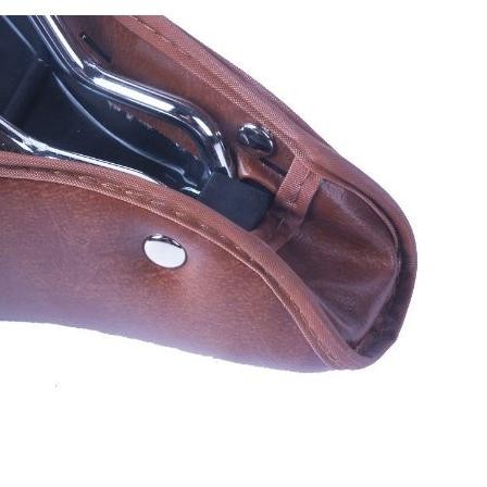 Premium Sadel Kulit Per Pegas Pu Leather Vintage Sepeda Road Mtb Minion Lipat Folding Ontel Onthel J