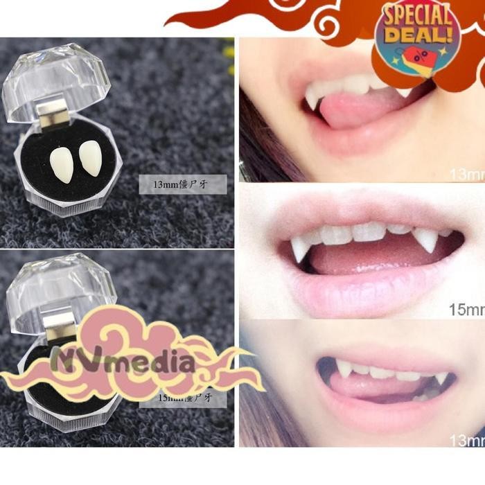 Trending Gigi Taring Palsu / Fake Teeth / Fang / Lem Gigi Palsu (Tidak Termasuk Kotak Dan Lem)