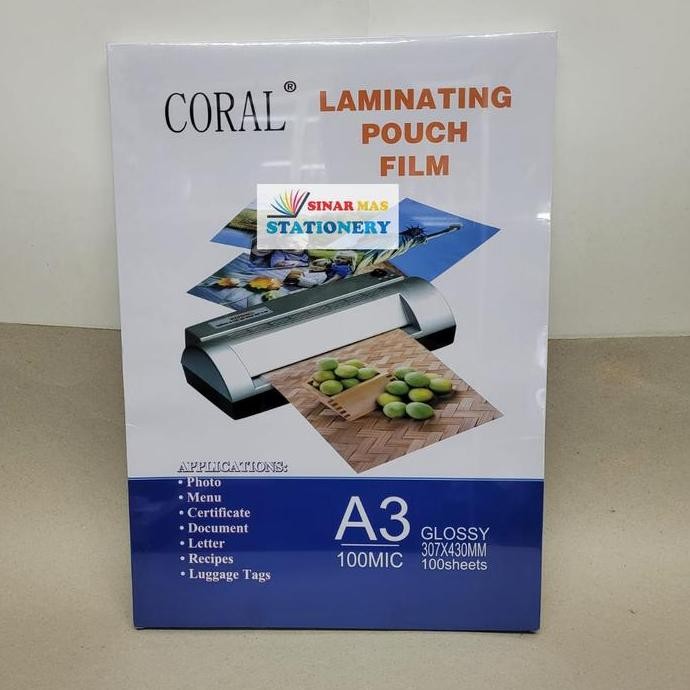 

PROMO DISKON - Coral Plastik Laminating A Plastik Pres A Glossy 00 Micron
