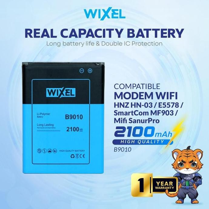 TERMURAH - Baterai WIXEL B900 Compatible For Modem Wifi Mifi HNZ HN-0 SmartCom MF90 SanurPro E78 Sma