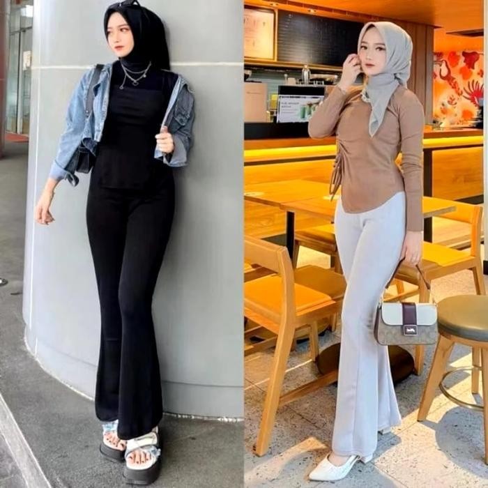 Cutbray Wanita Premium Import Terbaru 2023 Promthong Pants Bahan Scuba Tebal Jumbo Higwaist Basic Hi