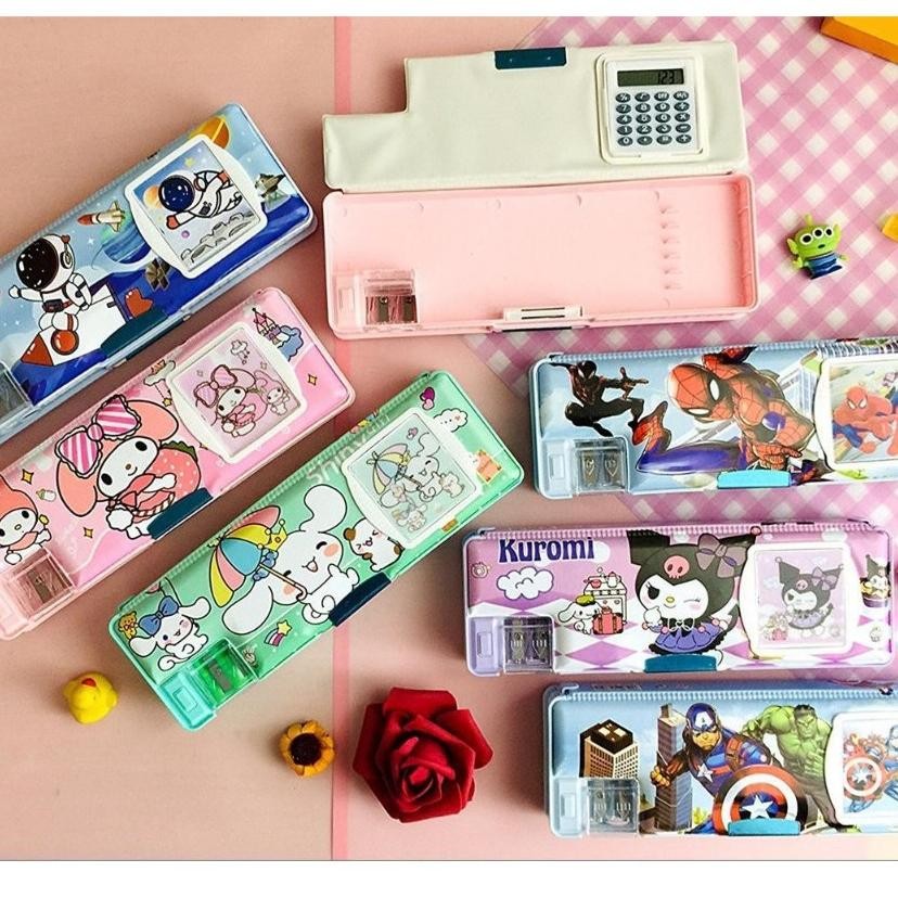 

Special Promo Kotak Pensil Ada Kalkulator/Pencil Case Kalkulator/Tempat Pensil Magnet Kalkulator