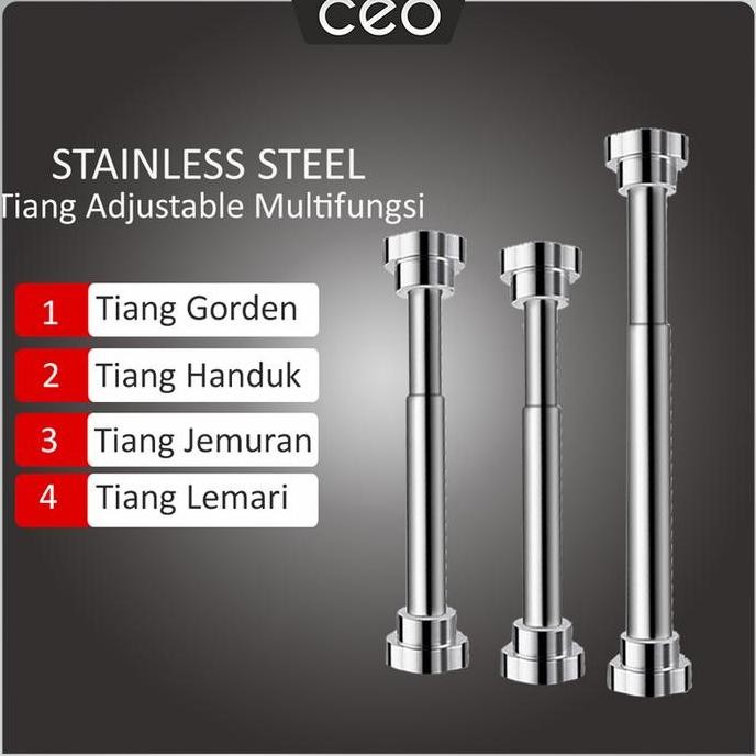 TERLARIS - CEO Tiang Gantungan Serbaguna Teleskopik Tiang Gantungan Baju Hanger