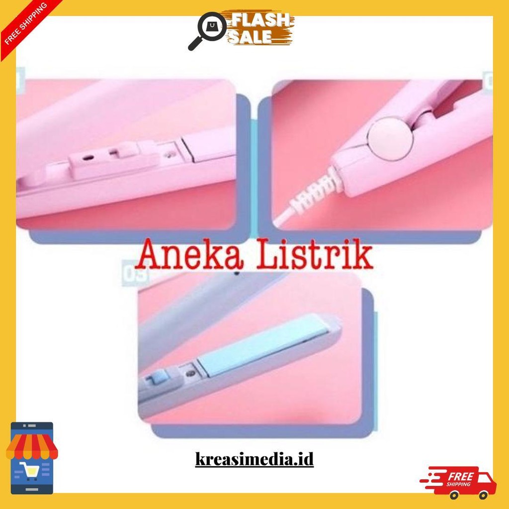 Catokan Mini Sonar Lurus Dan Keriting - Catok Rambut 2 In 1 Bagus Murah Terlaris