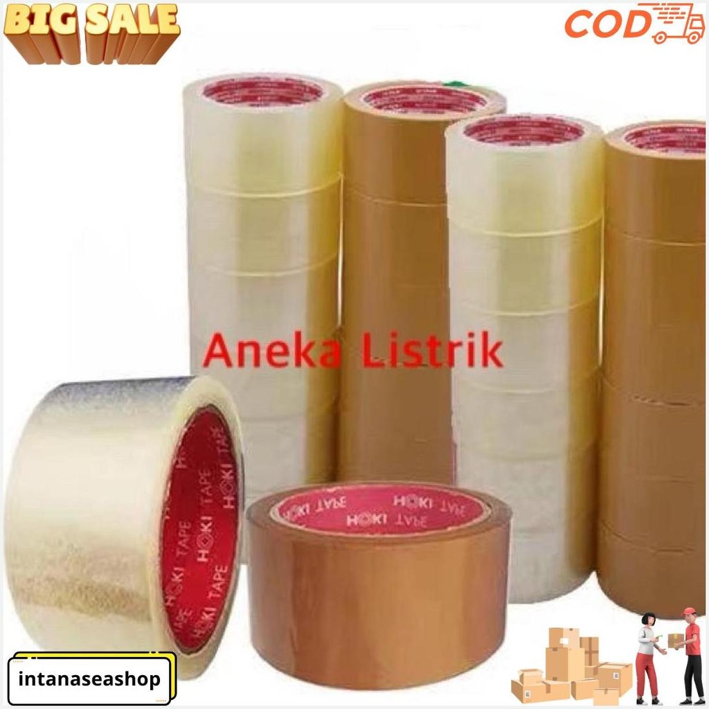 

45Mm*90Y 1 Dus Isi 72Pcs Murah Super Lakban Bening Dan Coklat Tape Siap Kirim
