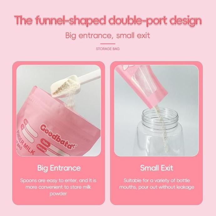 DF153>> Goodbata Goodbata 30 Pcs Milk Powder Bag Penyimpanan Bubuk Bayi BPA Free LLDPE Pre Sterilize