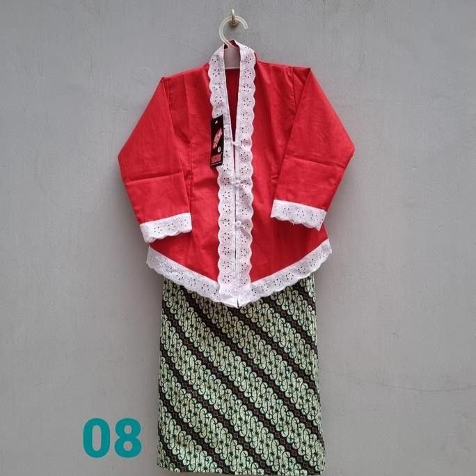 DF9>> Setelan Kebaya Anak TK Paud/Kebaya Kartini/Kebaya Putih /Size XS