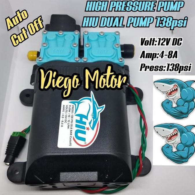 NEW Dinamo pompa air tekanan tinggi serbaguna Dual Pump HIU 138psi