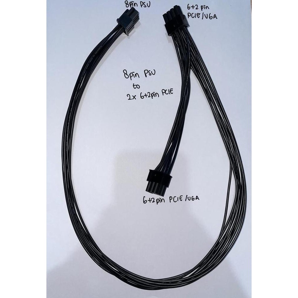DB158 }} kabel modular pcie 8pin to dual 8pin 6+2 pin pcie kabel modular psu