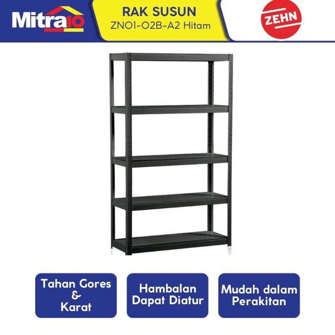PROMO - Zehn Rak Dinding Zn0-02B-A2 800*400*600Mm Tab Shelving Black