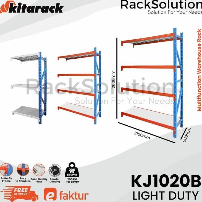 TERMURAH - KIACK KJ020 Biru JOINTER Rack Gudang 2M Multifungsi 200KG Panjang M Light Duty Rak