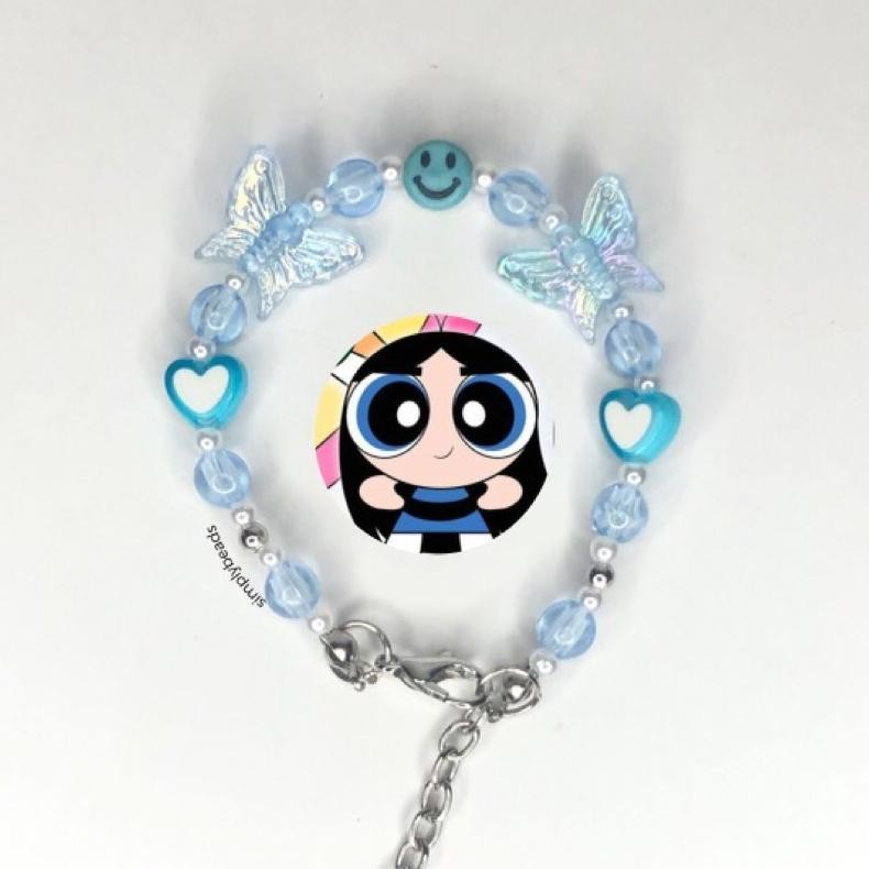 powerpuff girls new jeans bracelet | gelang powerpuff | gelang manik powerpuff