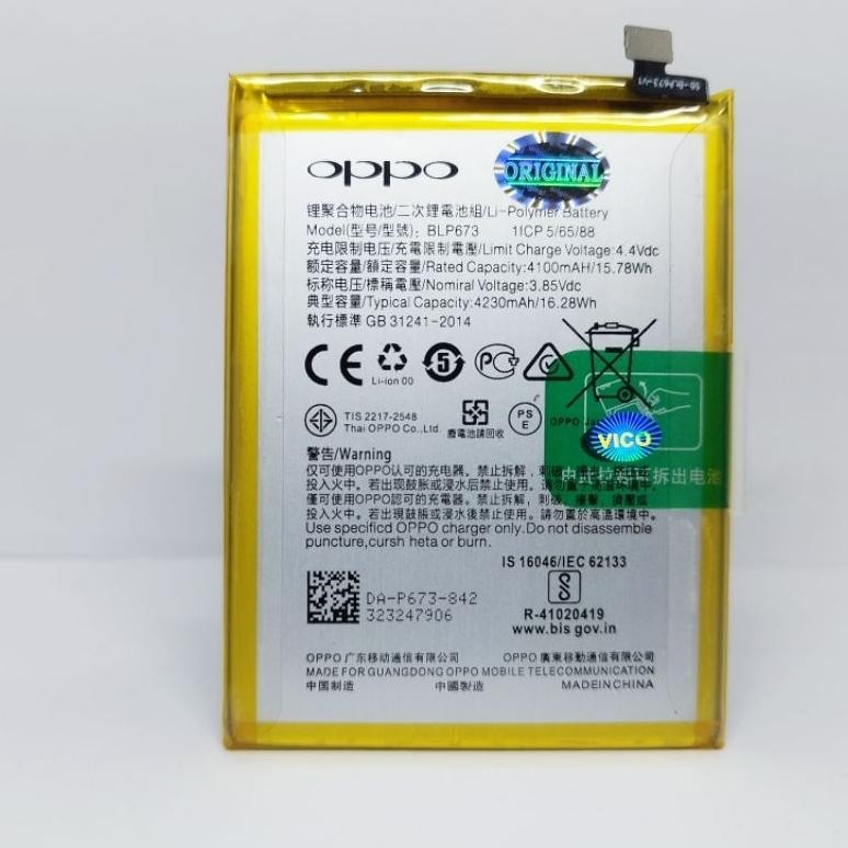 Model baru - BATTERY BATRE BATTER OPPO BLP673 A3S A5S  A7 A11 A12 A31 2020 A7X A11K C1 RMX1805 Ori 1
