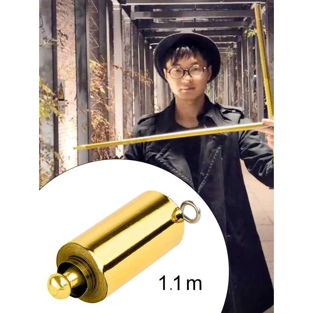 Tongkat Sulap Ajaib Bahan Metal Gold Magic Trick | Tongkat Besi Pertahanan Panjang
