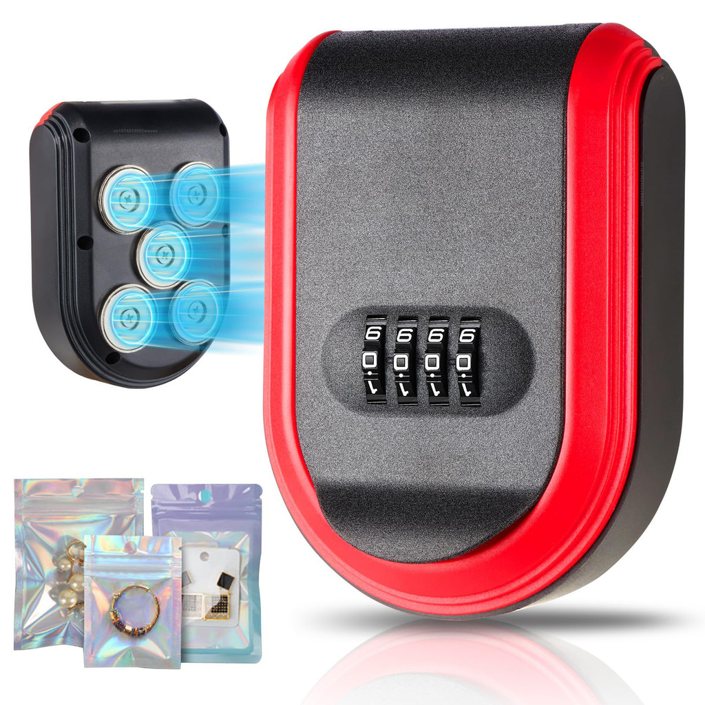 

Kotak kunci magnetik untuk di bawah mobil dengan 5 magnet, kotak kunci magnetik menyembunyikan kunci