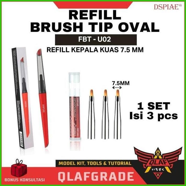 

READY REFILL KEPALA KUAS OVAL 7.5 MM ISI 3 DSPIAE BRUSH TIP OVAL TYPE II TERLARIS