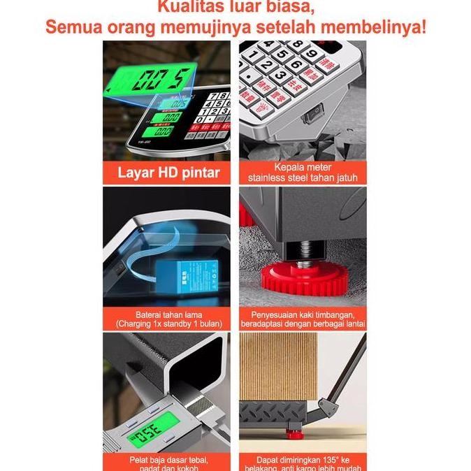 Timbangan Duduk Digital 300Kg / Timbangan Barang / Timbangan Lantai 300 Kg/Single Display Timbangan 