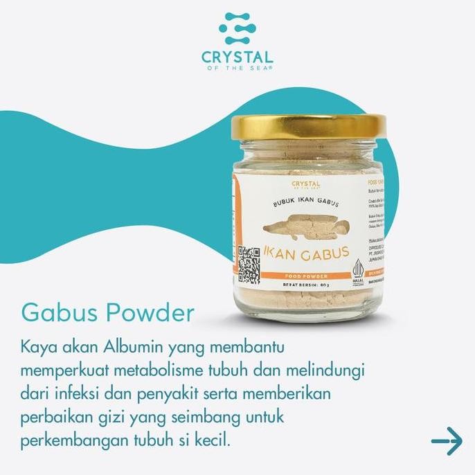 

Gabus Powder 80Gr - Crystal Of The Sea / Kaldu Masakan Mpasi
