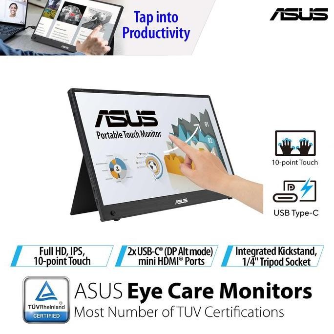 TERBARU - ASUS ZenScreen Touch MB16AHT Portable Monitor 16-inch, Full HD, IPS, 10-point Touch, Mini-
