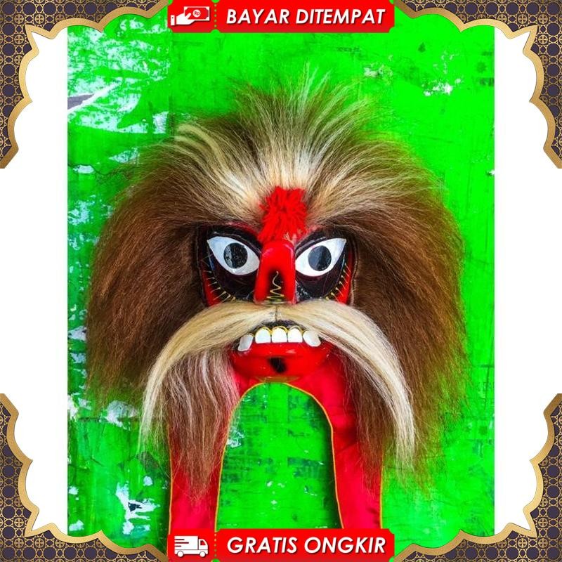 - Promo Baru  - BUJANG GANONG/GANONGAN GRADE A / Ganongan Jambul / topeng ganong pakem/ganongan pake