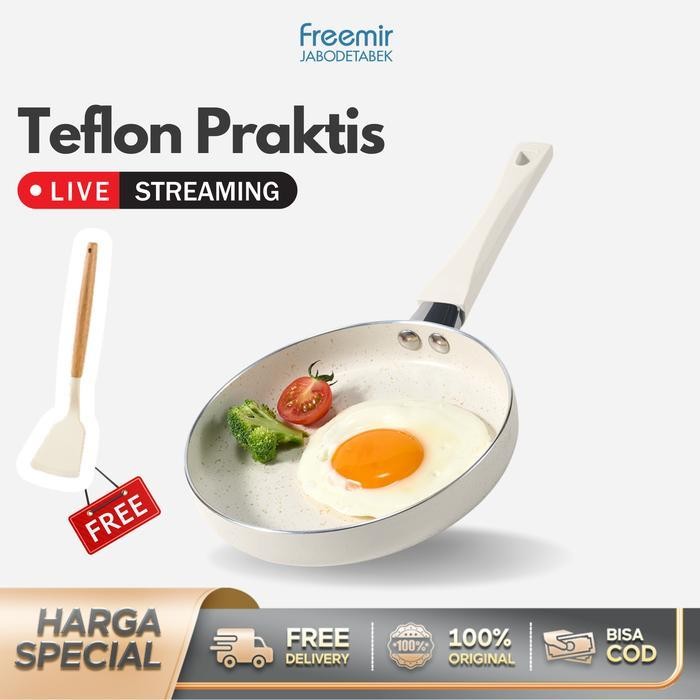 PWH [MEGA SALE] [READY] freemir Teflon 16cm Bonus Spatula Fry Pan Teflon Sarapan Sat Set Wajan Anti 
