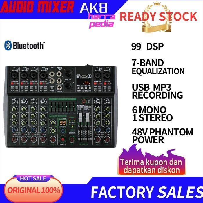 u-45 PL30 Oy58 COD Ready Stock AIBEDO AK4/6/8 Saluran Mixer Audio Profesional Dapat dihubungkan ke c