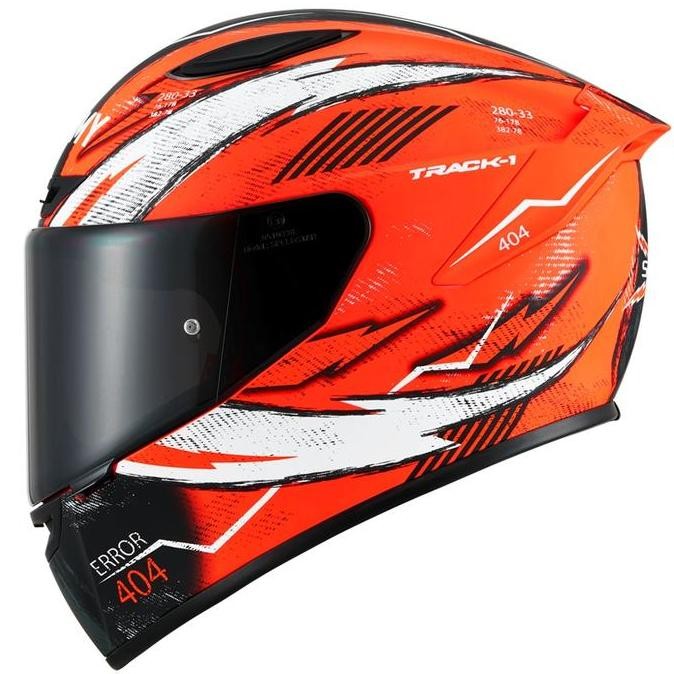 TERMURAH - HELM SUOMY TRACK-1 404 - ORANGE FLUO (VISOR CLEAR)