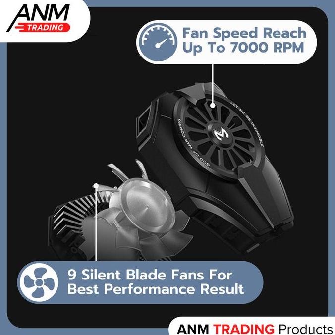 TERBARU - Cooler Handphone MEMO DL06 Gaming Fan Cooler / Pendingin / Gamepad HP Black Kipas