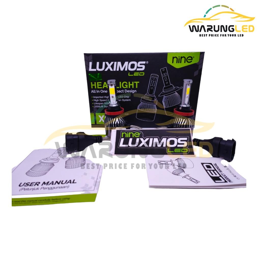 LAMPU LED FOGLAMP MOBIL LED X9 ECO9 LUMINOS H11 3 WARNA SUPER BRIGHT