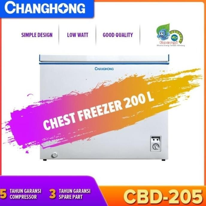 TERBARU - CHANGHONG CBD205 Chest Freezer 200 liter