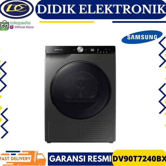 TERBARU - SAMSUNG DV90T7240BX Laundry Dryer Heat Pump Technology 9 kg