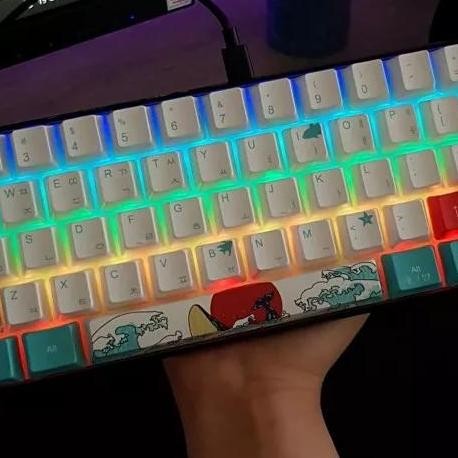 Keycap Keycaps Mechanical Japanese Ukiyo Sea Wave PBT OEM Profile